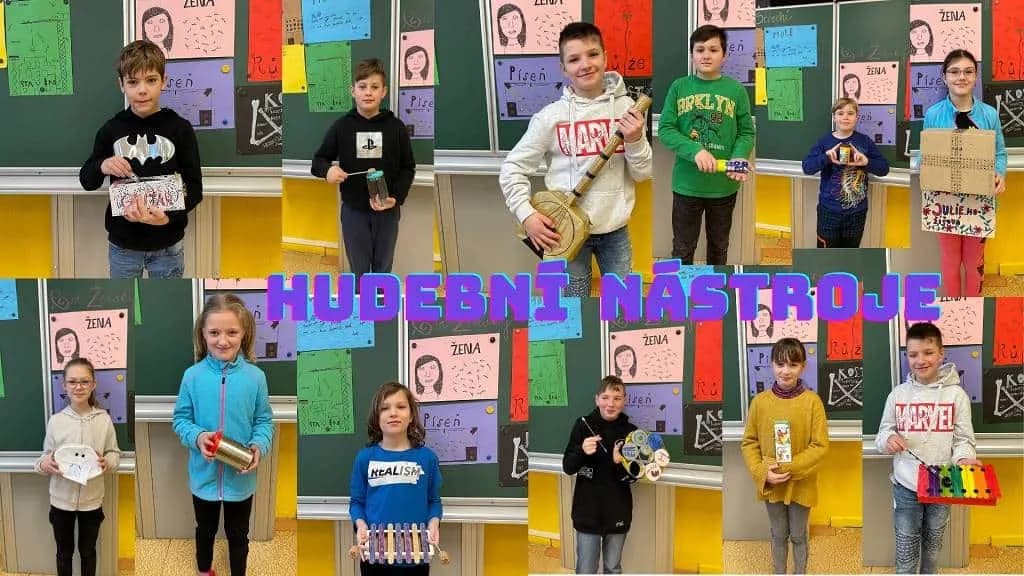 Fotografie z článku: Hudební nástroje z recyklovaných materiálů - IV. B