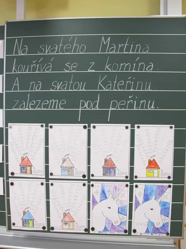 Fotografie z článku: Projektový den se svatým Martinem v I. B