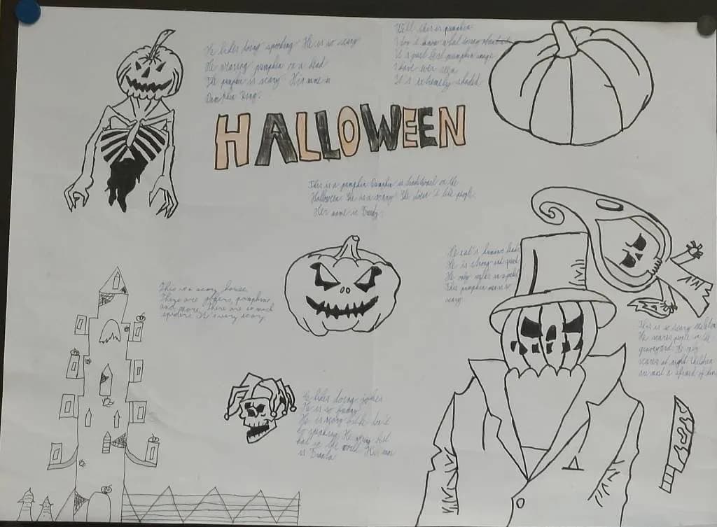 Fotografie z článku: Halloweenské projekty v AJ v VI.B