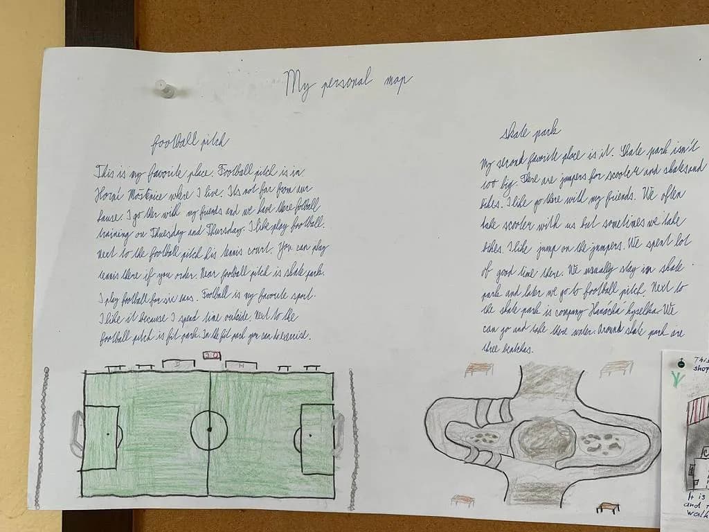 Fotografie z článku: My personal map - práce žáků VI.B