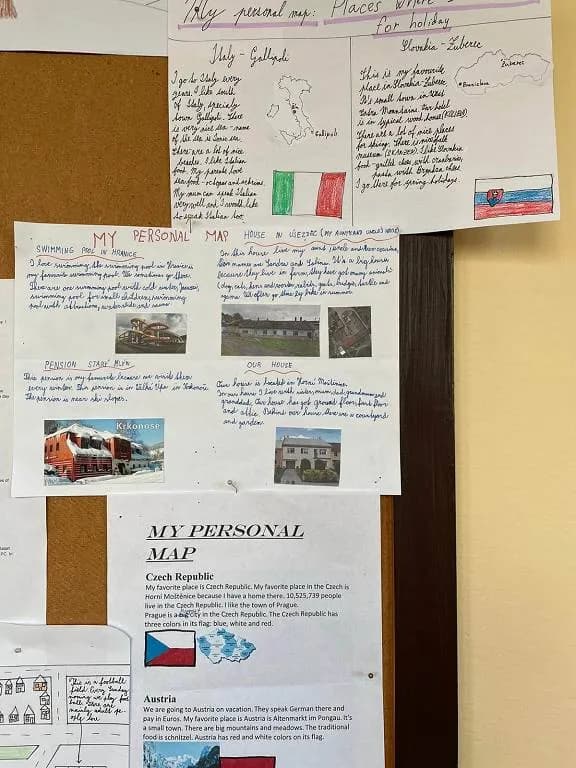 Fotografie z článku: My personal map - práce žáků VI.B