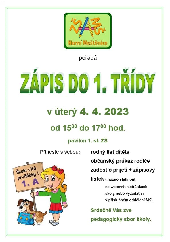 Fotografie z článku: Zápis do 1. třídy
