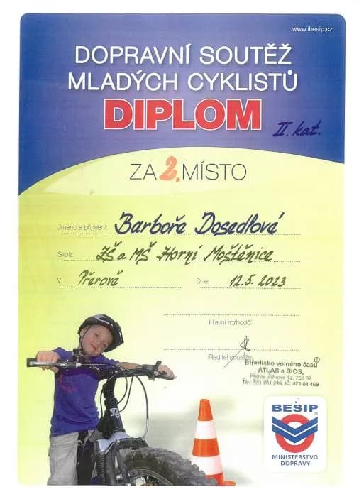 Fotografie z článku: Dopravní soutěž mladých cyklistů
