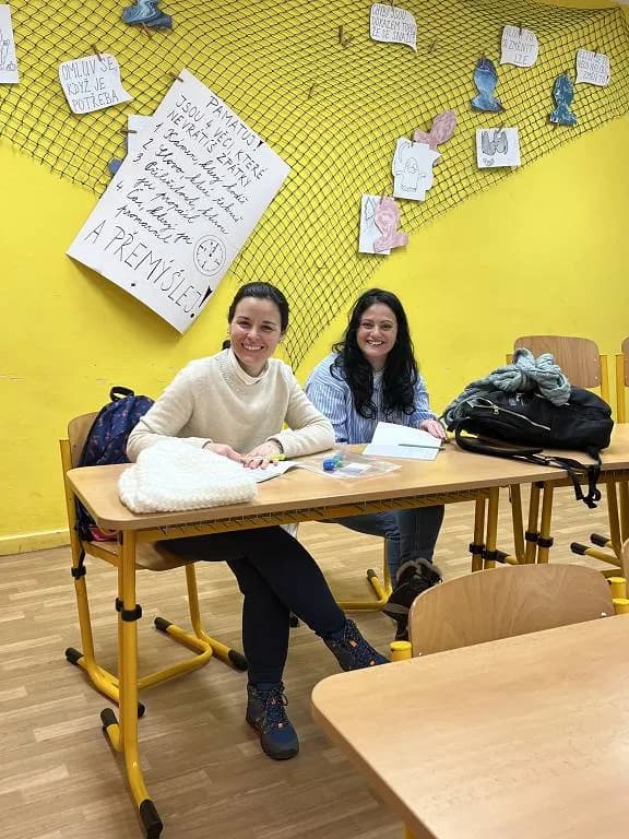Fotografie z článku: Španělské pedagožky z Cadizu na jobshadowingu v Horní Moštěnici