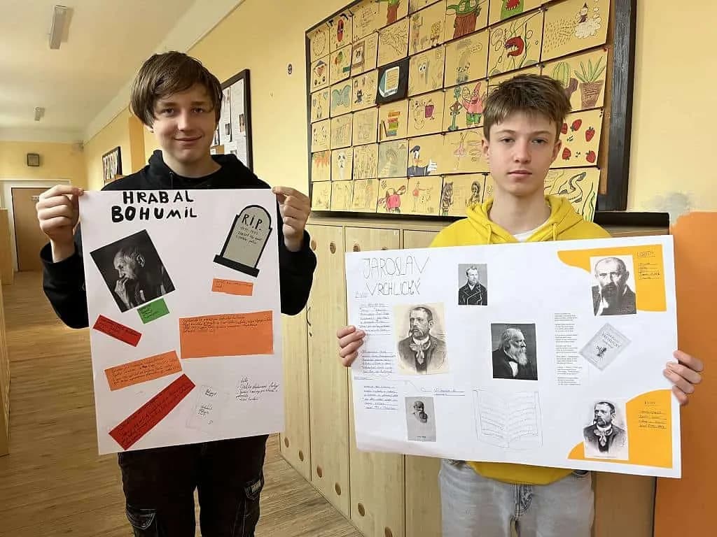 Fotografie z článku: Projekty deváťáků - čeští spisovatelé