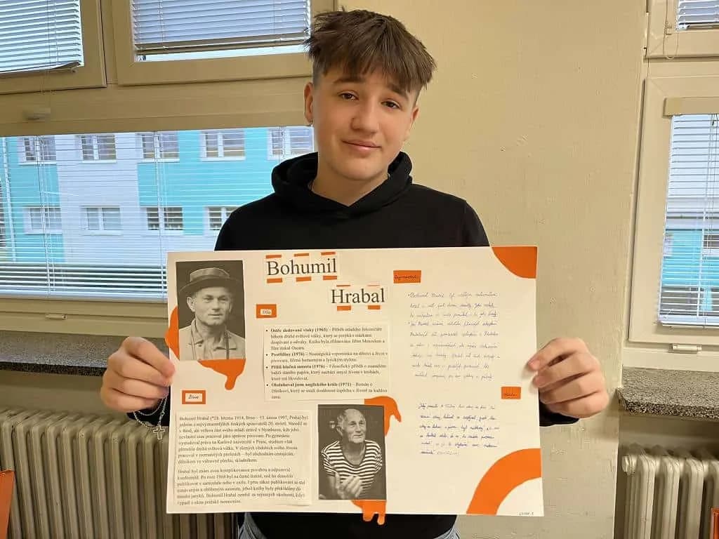 Fotografie z článku: Projekty deváťáků - čeští spisovatelé