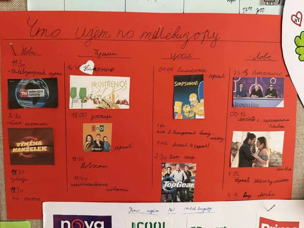 Fotografie z článku: Určujeme čas v ruštině s TV programem