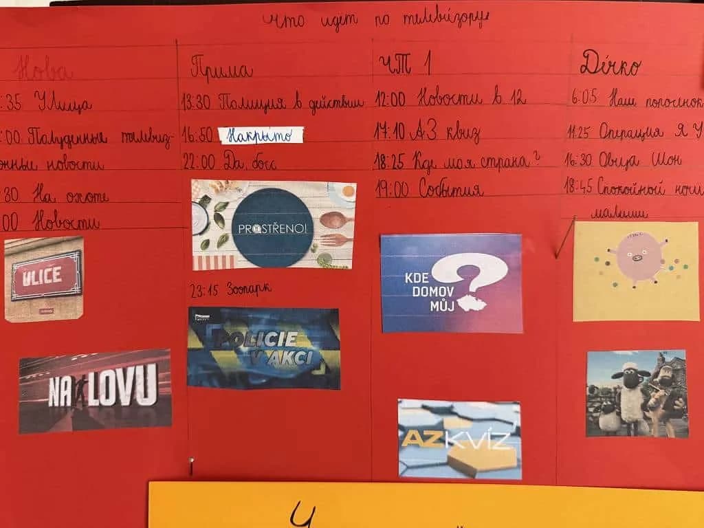 Fotografie z článku: Určujeme čas v ruštině s TV programem
