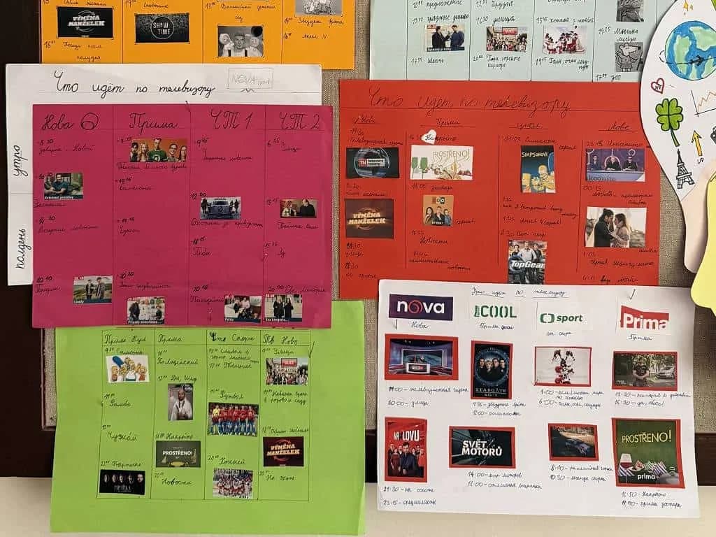 Fotografie z článku: Určujeme čas v ruštině s TV programem