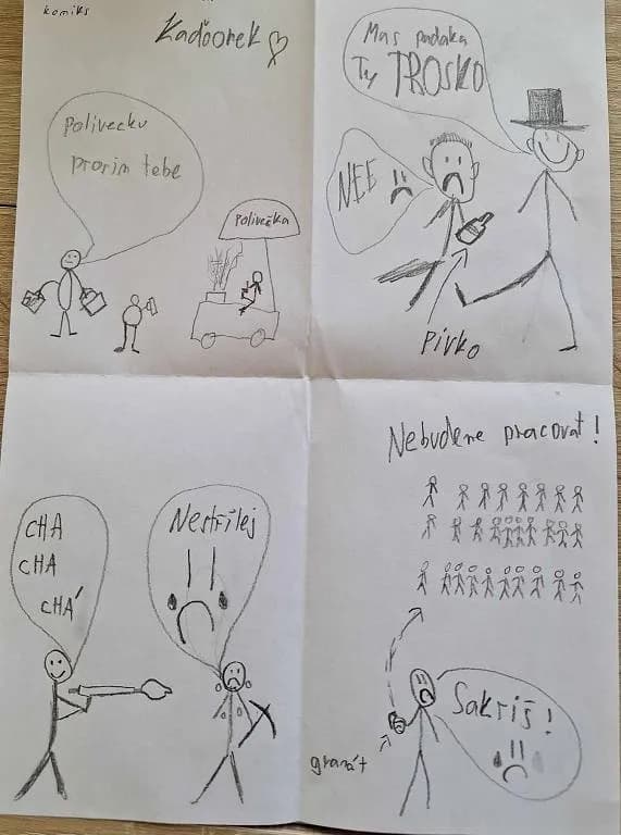 Fotografie z článku: Tic-Tac-Toe, Unfair game a komiksy ve výuce