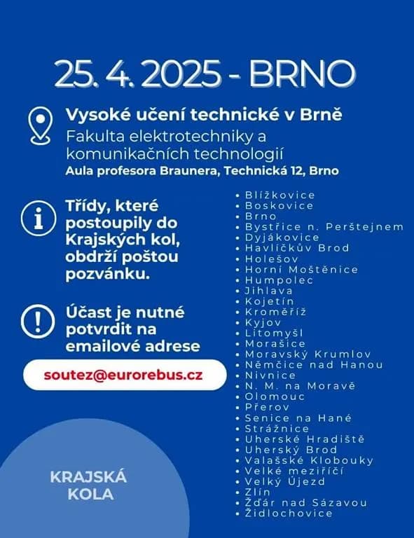 Fotografie z článku: Krajské kolo soutěže Eurorebus