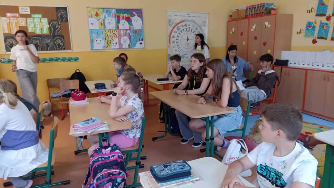 Fotografie z článku: Portugalští žáci ve III. B