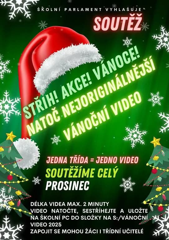 Soutěž o nejoriginálnější vánoční video - prodloužena do konce ledna