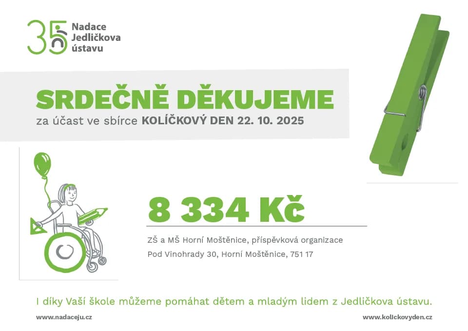 Výtěžek z Kolíčkového dne