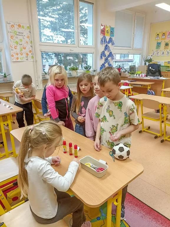 Fotografie z článku: Učení hrou v I. A v prosinci a lednu