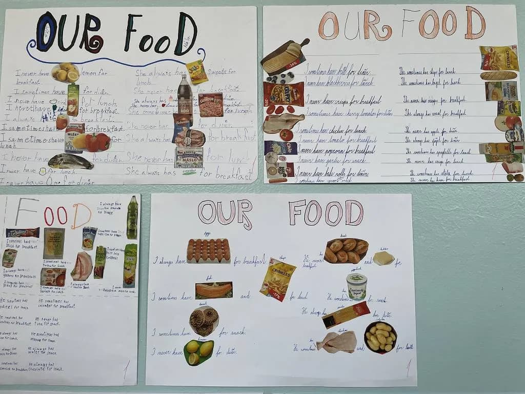 Fotografie z článku: Projekty žáků IV.B v AJ - Our food