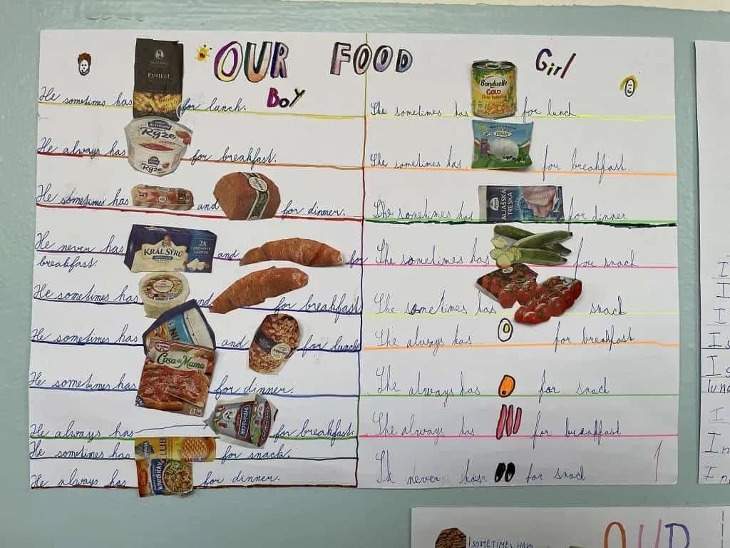 Fotografie z článku: Projekty žáků IV.B v AJ - Our food