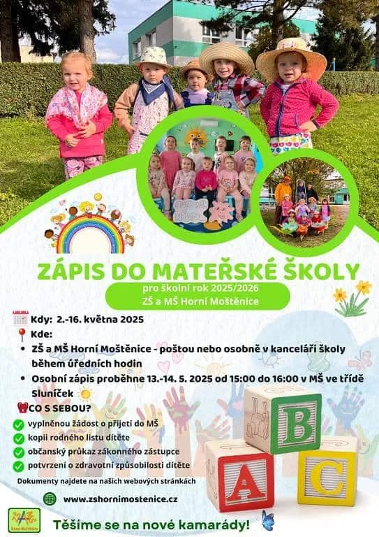 Zápis do MŠ a Den otevřených dveří