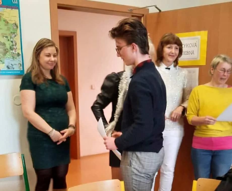 Fotografie z článku: Vítězství v krajském kole Konverzační soutěže v německém jazyce