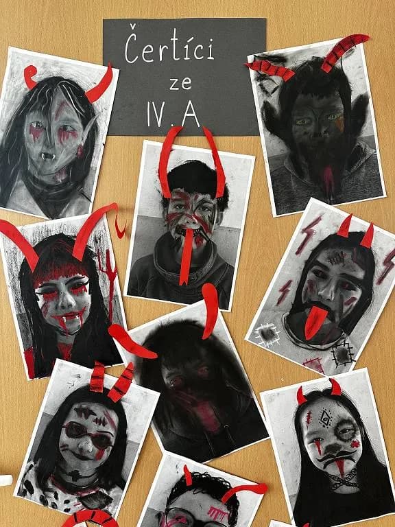 Fotografie z článku: Výtvarná výchova nás, čtvrťáky, už pěkně naladila na zimu!
