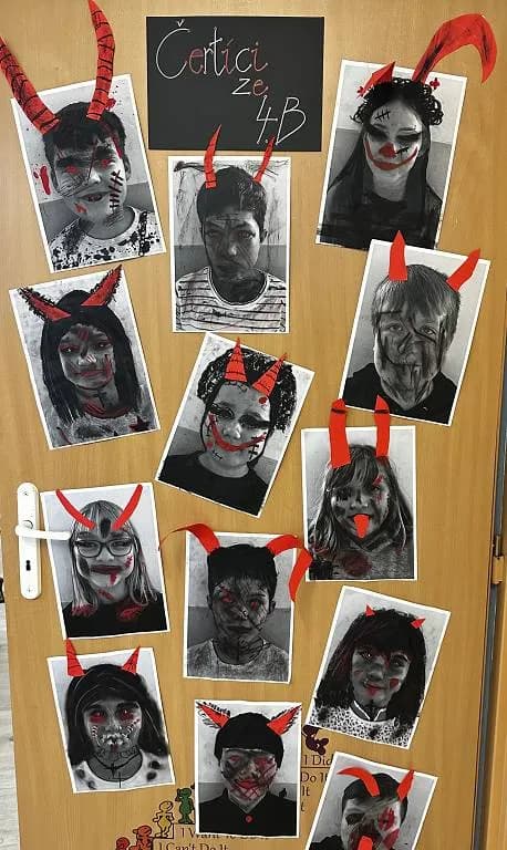Fotografie z článku: Výtvarná výchova nás, čtvrťáky, už pěkně naladila na zimu!