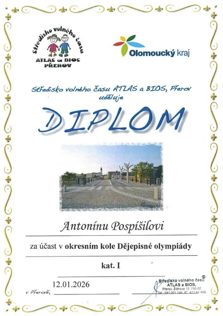 Okresní kolo dějepisné olympiády