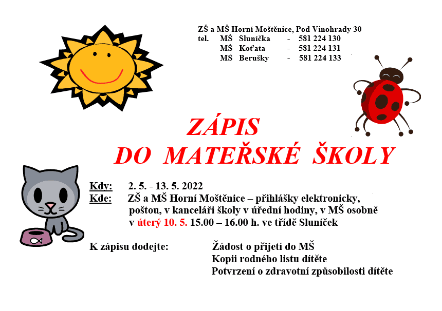 Zápis do MŠ