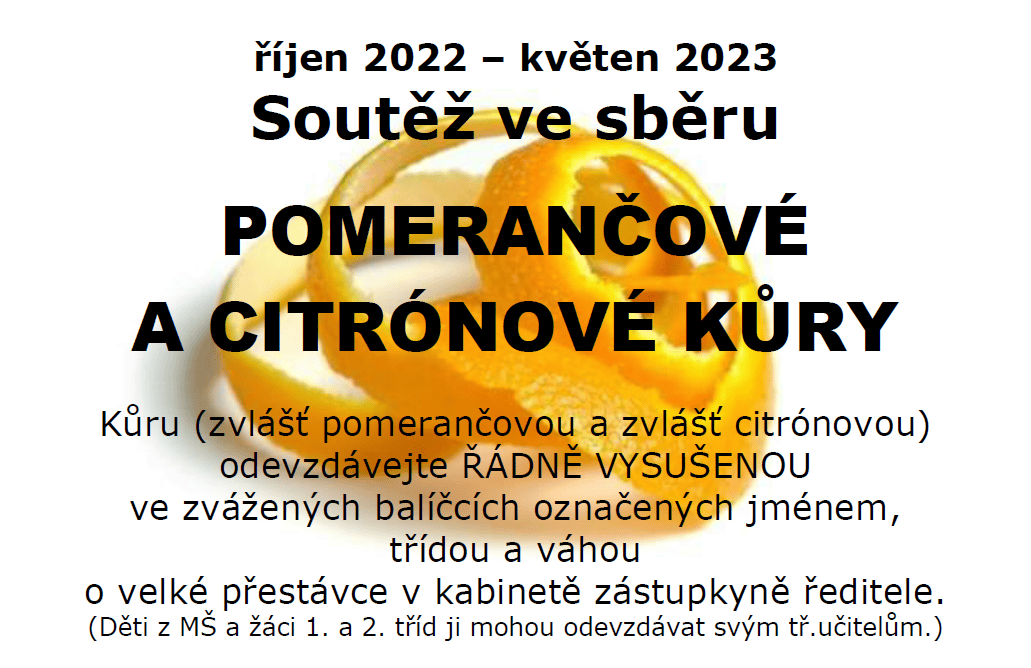 Soutěž ve sběru citrusové kůry