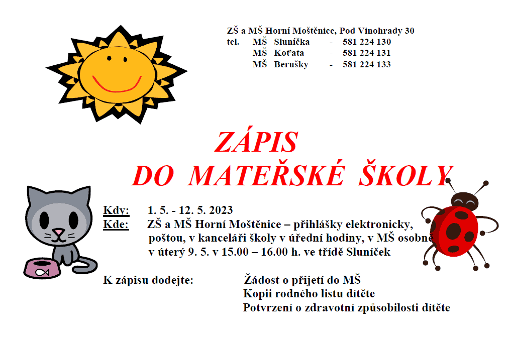 Zápis do MŠ