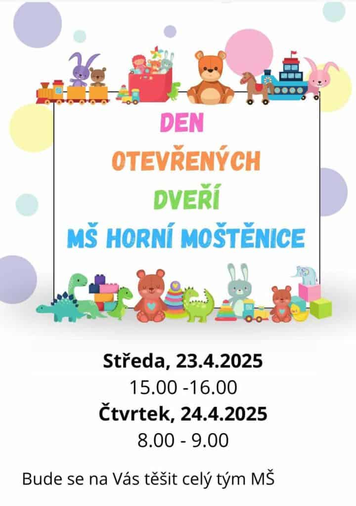 Zápis do MŠ a Den otevřených dveří